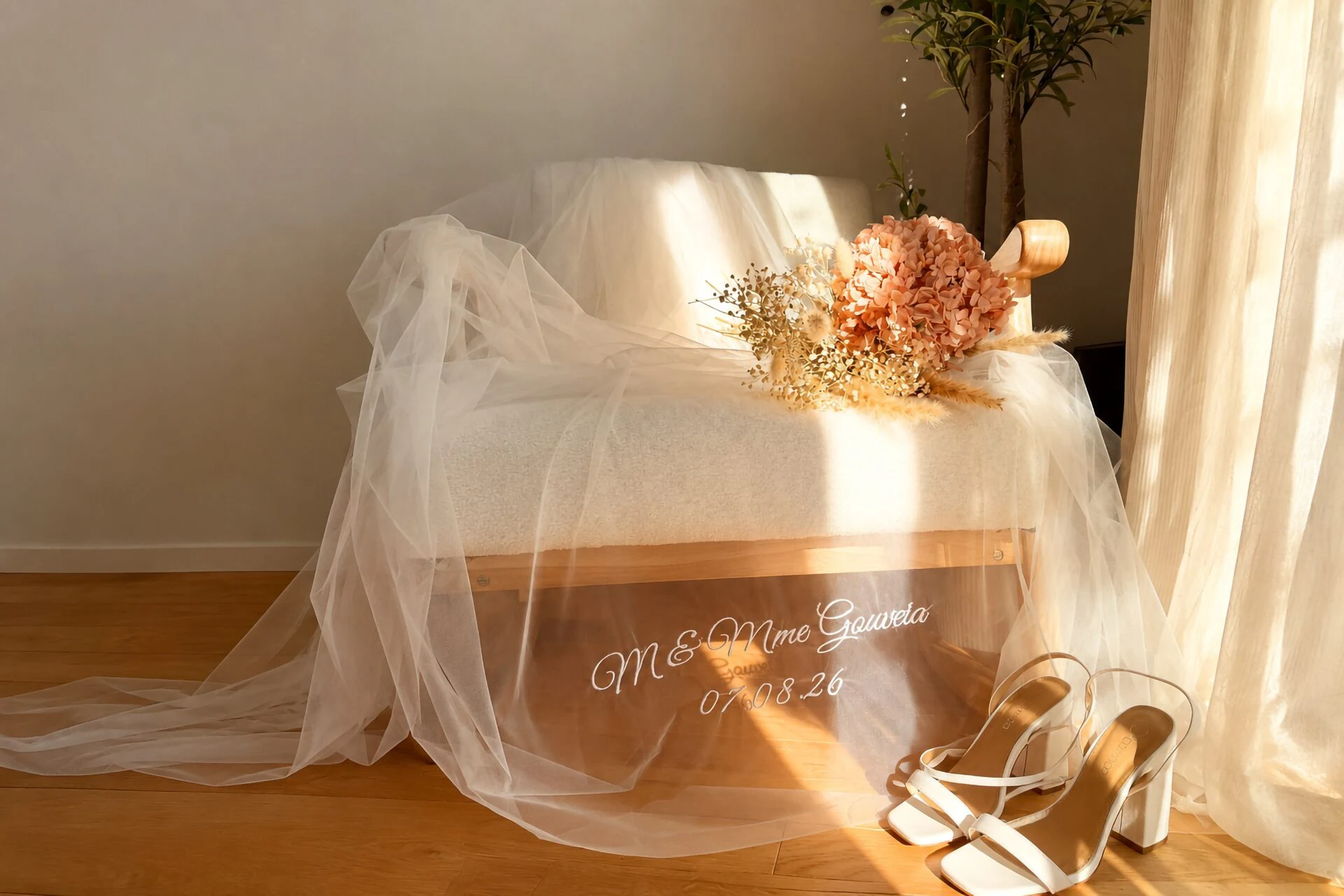 Personnalisez votre voile - Mariage & Baptême - L'atelier broderie avec Laura